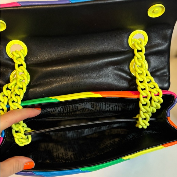 Kurt Geiger The Brixton Neon Rainbow Shoulder Bag - Picture 12 of 14